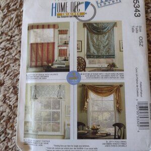 McCall's window valences sewing patterns